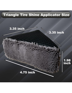 2 Pcs Aplicador de Brillo para Neumáticos RXALASKA Triangular 2