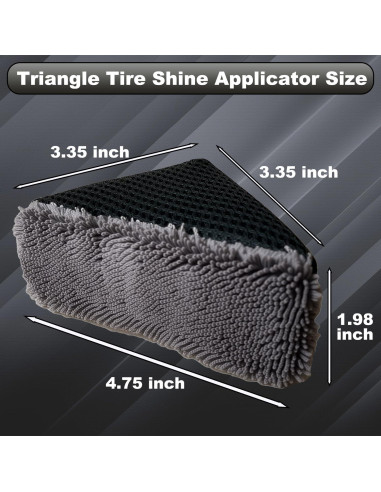 2 Pcs Aplicador de Brillo para Neumáticos RXALASKA Triangular