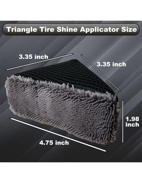 2 Pcs Aplicador de Brillo para Neumáticos RXALASKA Triangular