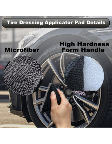 2 Pcs Aplicador de Brillo para Neumáticos RXALASKA Triangular