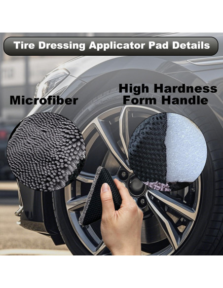 2 Pcs Aplicador de Brillo para Neumáticos RXALASKA Triangular