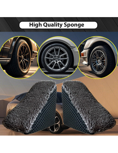 2 Pcs Aplicador de Brillo para Neumáticos RXALASKA Triangular