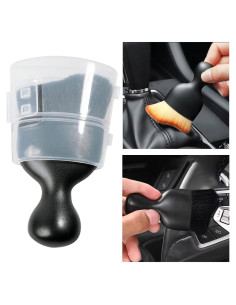 Cepillo de Limpieza Interior de Coche IPELY 2 Paquete Negro