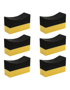 6 Almohadillas de Aplicador de Brillo para Neumáticos Unlorspy