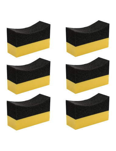 6 Almohadillas de Aplicador de Brillo para Neumáticos Unlorspy