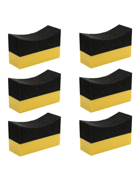 6 Almohadillas de Aplicador de Brillo para Neumáticos Unlorspy