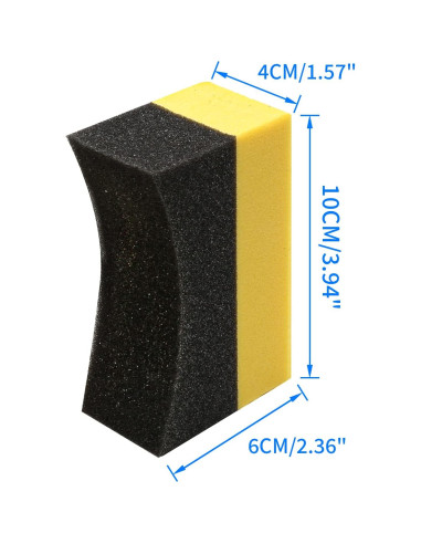 6 Almohadillas de Aplicador de Brillo para Neumáticos Unlorspy