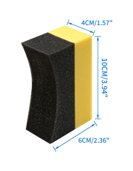 6 Almohadillas de Aplicador de Brillo para Neumáticos Unlorspy