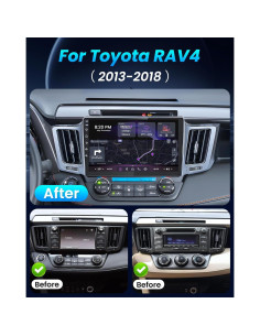 Radio de Coche Jufodrca para Toyota RAV4 2013-2018 10.1" HD 2