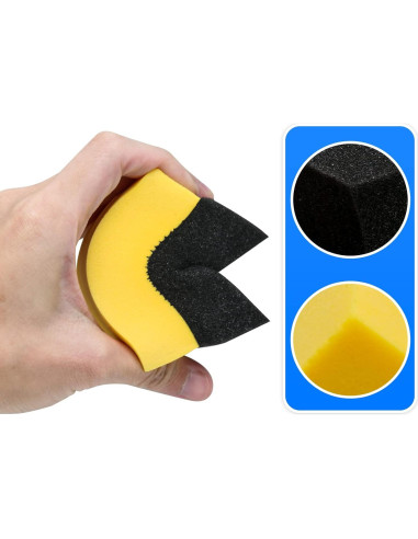 6 Almohadillas de Aplicador de Brillo para Neumáticos Unlorspy