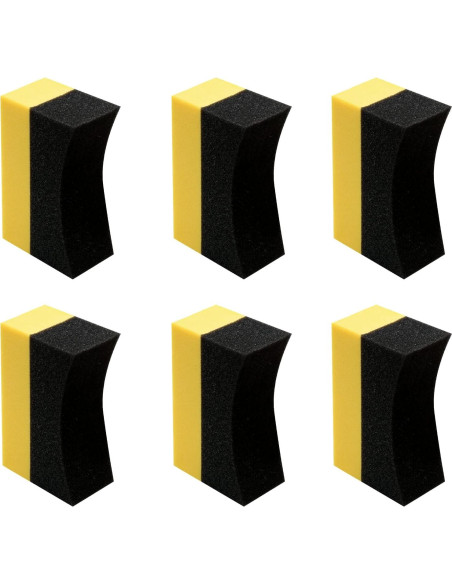 6 Almohadillas de Aplicador de Brillo para Neumáticos Unlorspy