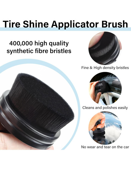 Cepillo Aplicador de Brillo para Neumáticos Ecocstm - Negro