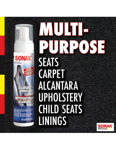 Limpiador de Tapicería Alcántara Sonax 250 ml - Espuma Efectiva