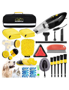 Kit de limpieza de coche 26 piezas HLWDFLZ con aspiradora