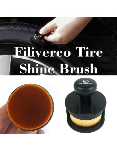 Cepillo Aplicador de Brillo para Neumáticos Filiverco - Vegano