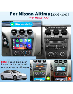 Estéreo Android 13 Podofo 9" para Nissan Altima 2008-2012 2