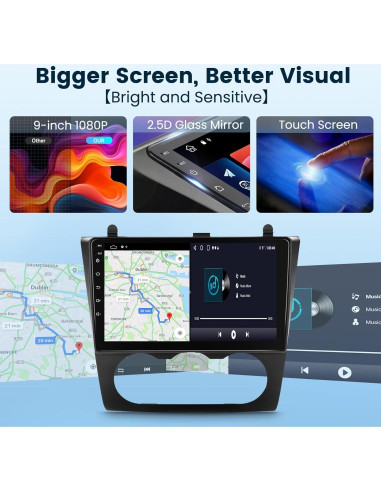 Estéreo Android 13 Podofo 9" para Nissan Altima 2008-2012