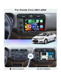 Estéreo de Coche Podofo 8 Núcleos 2G 64G para Honda Civic 2001-2005 2
