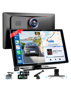 Pantalla Carplay 9" HD TECXERLLON con cámaras 4K y 1080P