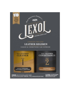 Kit de Limpiador y Acondicionador de Cuero Lexol 2x8oz