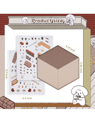 Pegatinas 3D DIY BEAUTIFABLE - 24 Piezas Caricaturas Multicolor