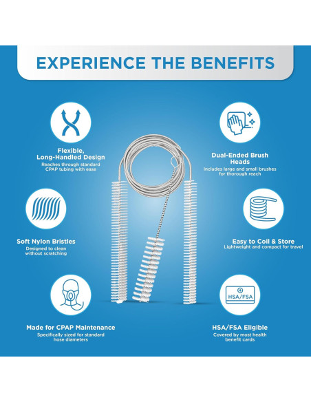 Cepillo de Limpieza CPAP Resplabs 8 en 1 para Mangueras y Más