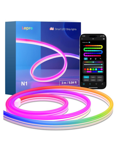 Luces de Cuerda RGB Inteligentes Lepro N1-AI 3m Control App