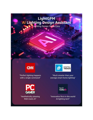 Luces de Cuerda RGB Inteligentes Lepro N1-AI 3m Control App