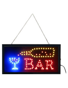 Letrero de Neón LED Abierto e-onsale 48.3x25.4 cm