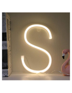 Luz de Neón LED Letra Blanca Cálida 22x12.5cm Lighting House