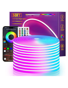 Luces de Cuerda LED NoeiiT 15.24m RGB Impermeables IP67