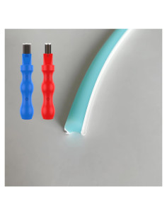 Cubierta de Tira LED Neon 5m 8mm Silicona Flexible Azul Hielo