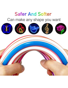 Cubierta de Tira LED Neon 5m 8mm Silicona Flexible Azul Hielo 2