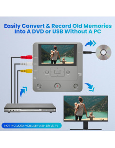 Grabadora de VHS a DVD Clariviews - Multifuncional, HD, WiFi 2