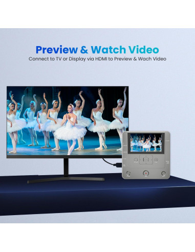 Grabadora de VHS a DVD Clariviews - Multifuncional, HD, WiFi