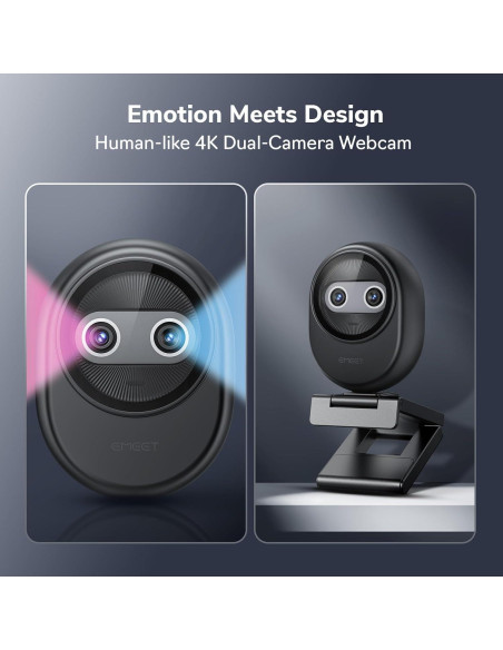 Webcam 4K EMEET Piko con IA, Autofoco y 3 Micrófonos