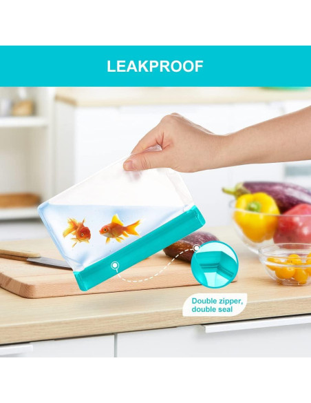 Bolsas de Almacenamiento Reutilizables LOVESOLO 9 Piezas 3.79L