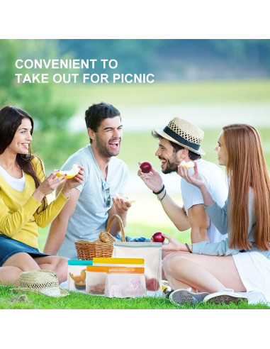 Bolsas de Almacenamiento Reutilizables LOVESOLO 9 Piezas 3.79L