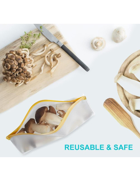 Bolsas de Almacenamiento Reutilizables LOVESOLO 9 Piezas 3.79L