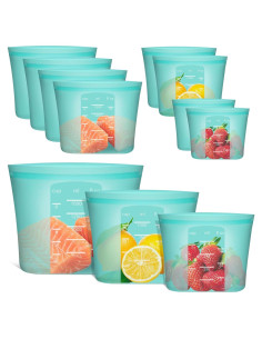 Bolsas de Almacenamiento de Comida Annaklin 100% Silicona 8 Piezas