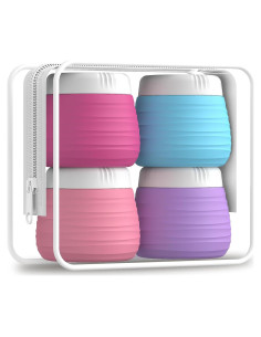 Contenedores de Viaje Silevoler 4 Tarros Silicona 50ml Aprobados TSA