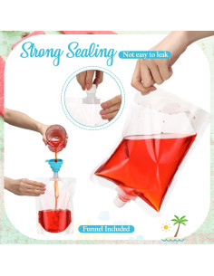 Pouch de plástico reutilizable Patelai 710 ml - 60 piezas con embudo 2