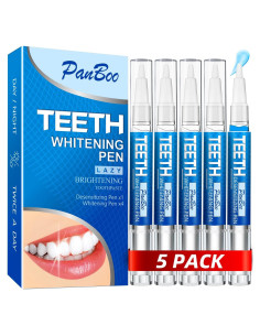 Bolígrafo Blanqueador de Dientes PanBoo 5 Piezas 70+ Usos
