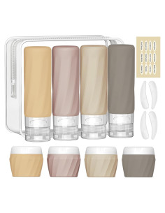 Set de 14 Botellas de Viaje Silevoler Silicona Aprobadas TSA