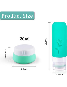 Set de Contenedores de Viaje Kitchen GIMS 3pcs Silicona 20ml 2