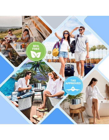 Set de 16 Botellas de Viaje Silevoler Aprobadas por TSA