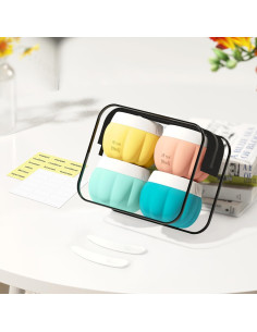 Contenedores de Viaje Redfly 4 Piezas Silicona Aprobados TSA 2