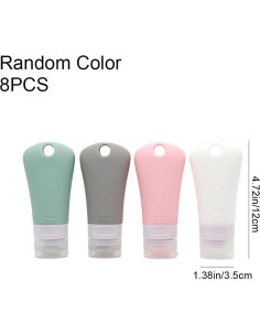 Set de 4 Botellas de Silicona Reutilizables 60ml NingMeng 2