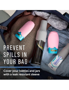 Fundas de Viaje a Prueba de Fugas Maplefield - 4 Unidades Rosa 2