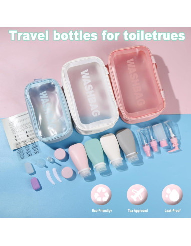 Juego de Aseo de Viaje 18 Piezas DingCo - Aprobado TSA
